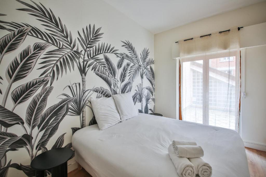 Posteľ alebo postele v izbe v ubytovaní 11#Appartement 4Pers#Sèvres-Lecourbe#Necker