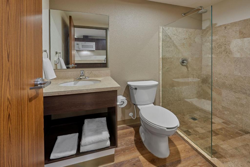 Koupelna v ubytování Extended Suites Chihuahua La Juventud