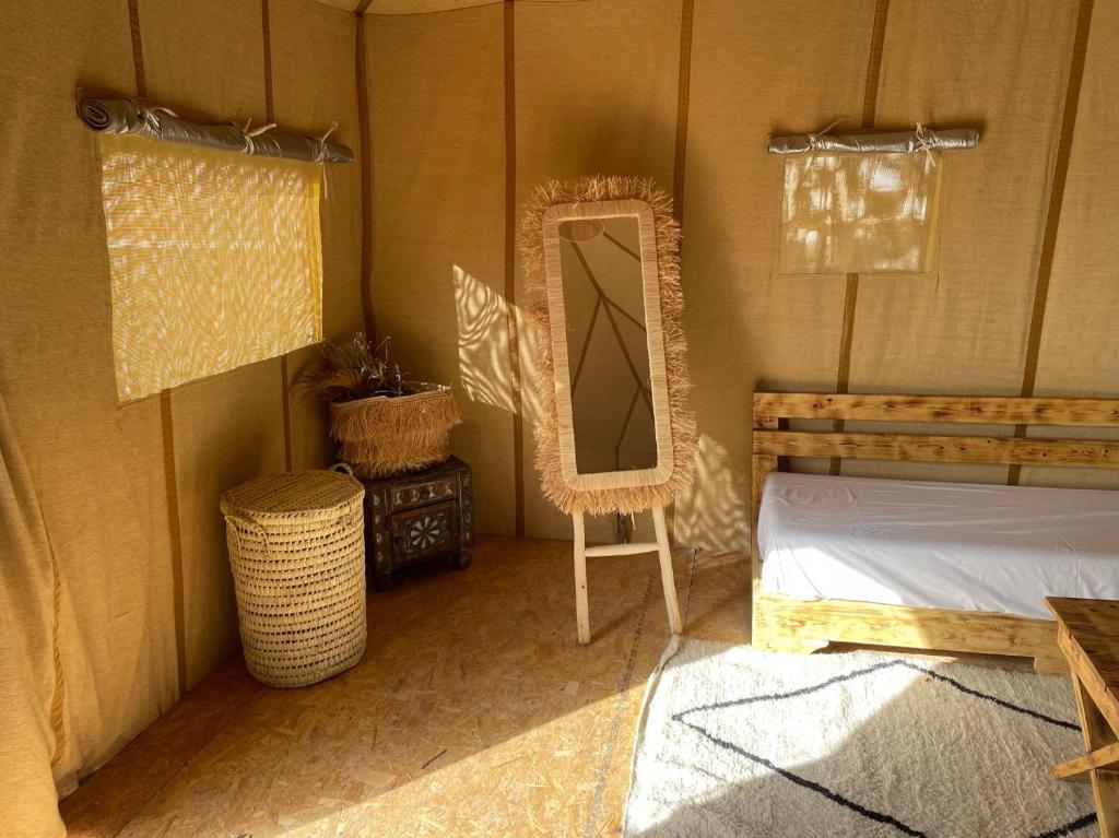 Postel nebo postele na pokoji v ubytování Agafay, La Ferme Nomade Bivouac