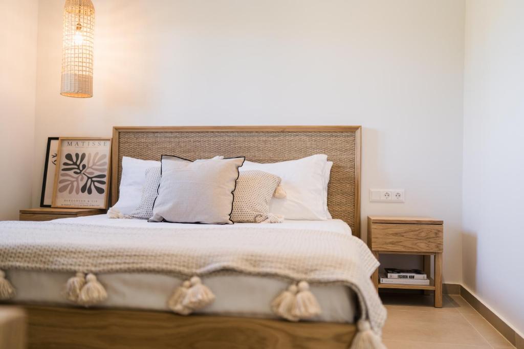 Postel nebo postele na pokoji v ubytování Magnolia Villas Thassos