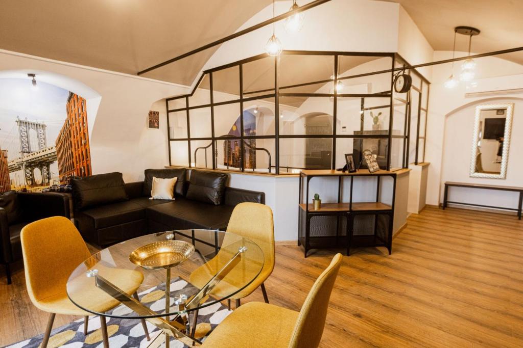 Posezení v ubytování Dunakavics XIII Apartman