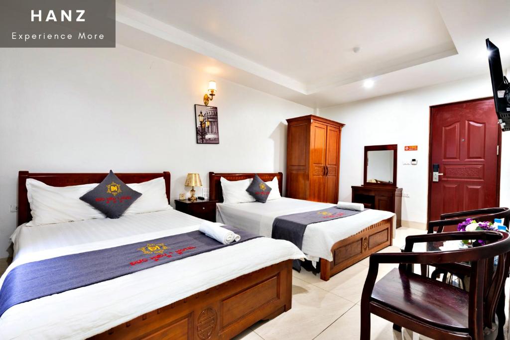 HANZ Duc Hieu 1 Hotel - Sala Queenada Superior Com Duas Camas Queen -size