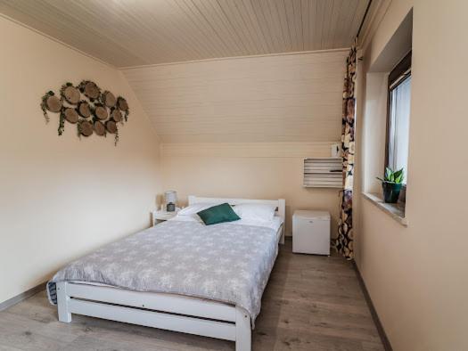 Posteľ alebo postele v izbe v ubytovaní Apartamenty na wzgórzu
