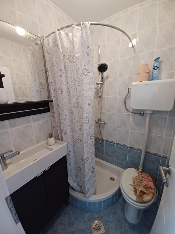 Koupelna v ubytování Apartments Sava