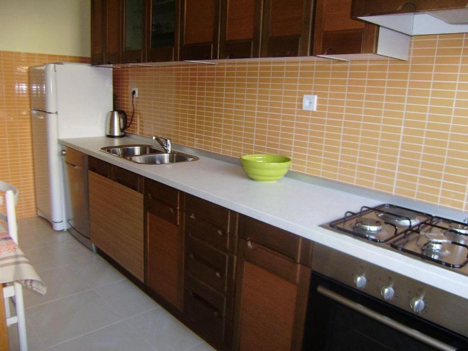 Kuchyň nebo kuchyňský kout v ubytování Apartments Kvesic