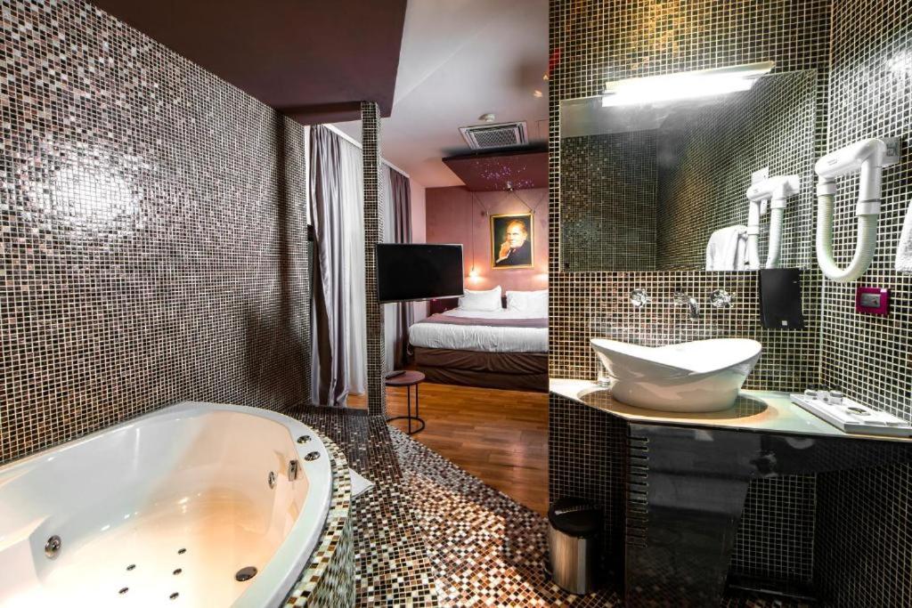 Koupelna v ubytování Design Hotel Mr President