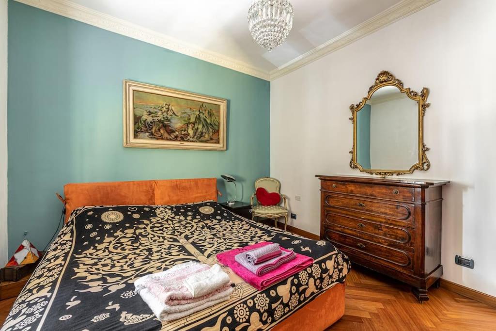 Postel nebo postele na pokoji v ubytování Appartamento con Ampia Terrazza - 10 minuti da Torino