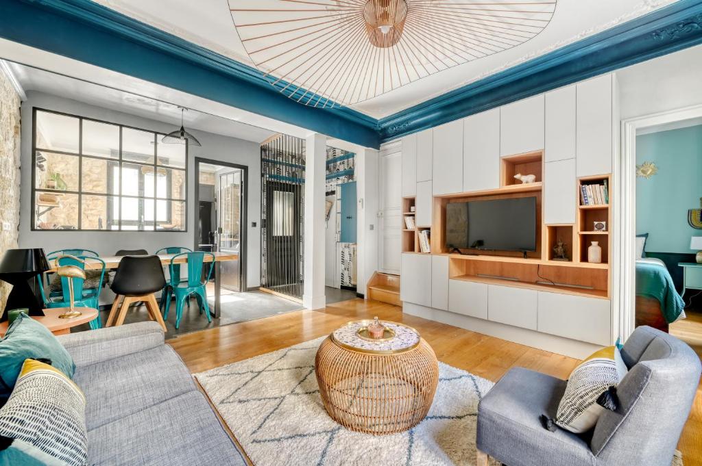 Zdjęcie z galerii obiektu Maison 60m² avec jardin de 90m² au centre de Paris w Paryżu
