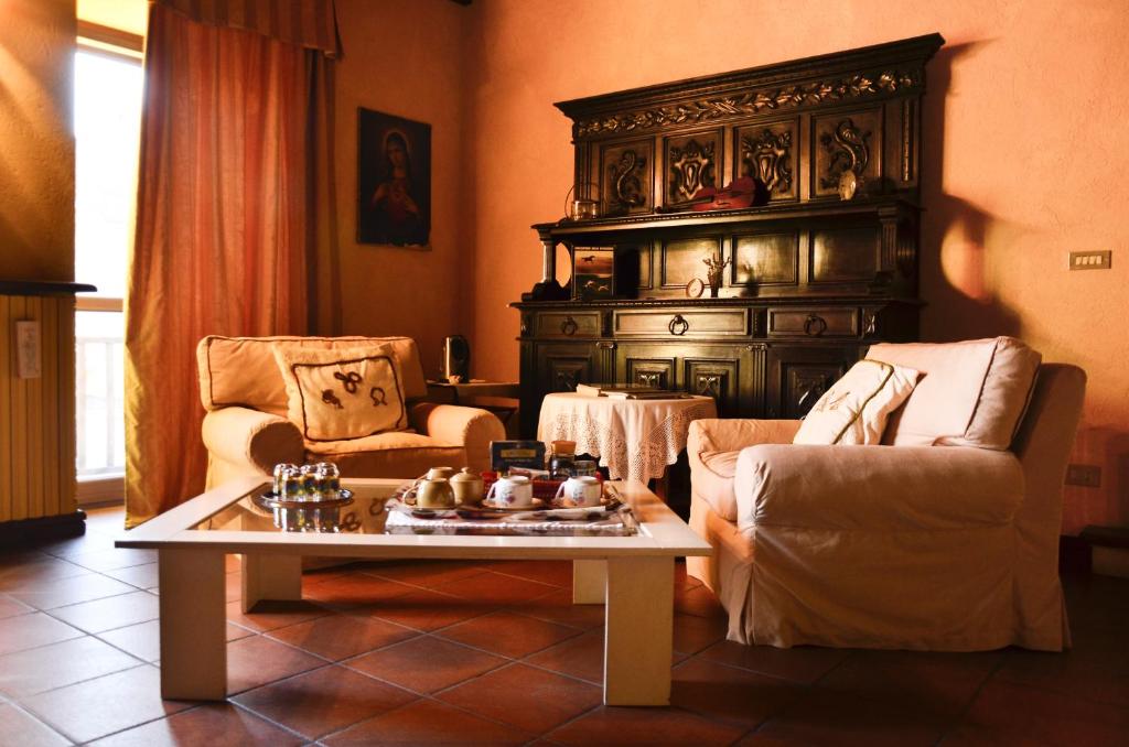 Posezení v ubytování B&B il Baciass