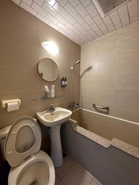 Koupelna v ubytování Ming Ren Hotspring Hotel