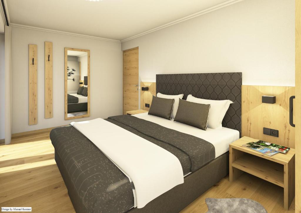 Posteľ alebo postele v izbe v ubytovaní Appartements Pedescin