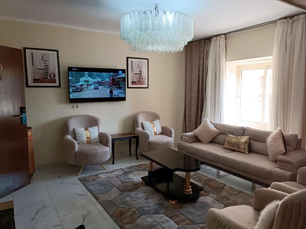 Posezení v ubytování Indiana Hotel