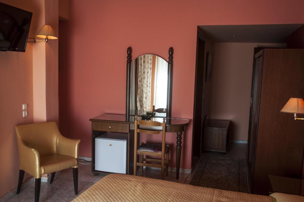 TV a/nebo společenská místnost v ubytování Hotel Marianna