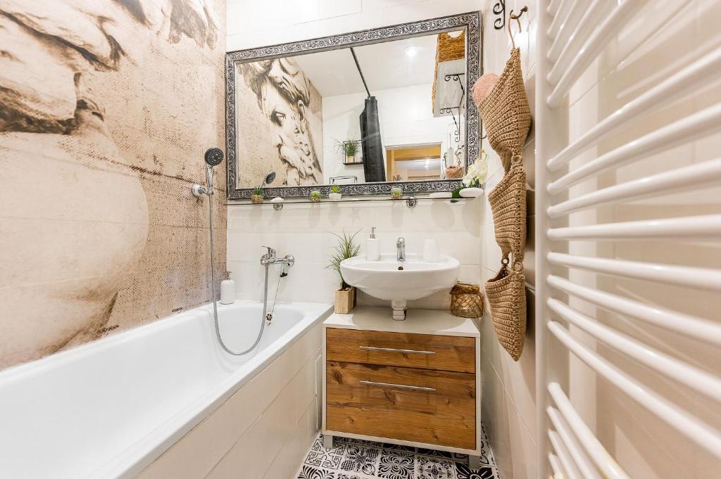 Kúpeľňa v ubytovaní Old Town Vintage Apartment Sturova