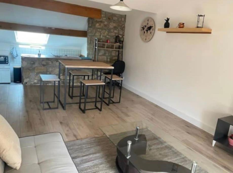 Kuchyň nebo kuchyňský kout v ubytování Superbe appartement au château d’Aubenas