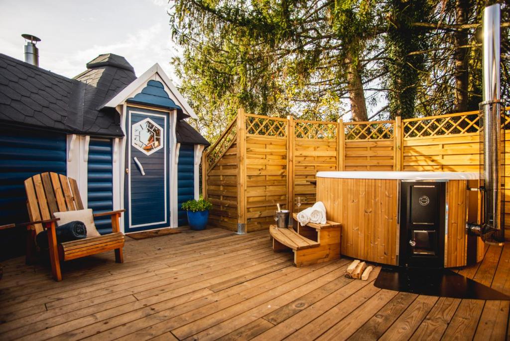 Gril dostupný pro hosty v bed and breakfast