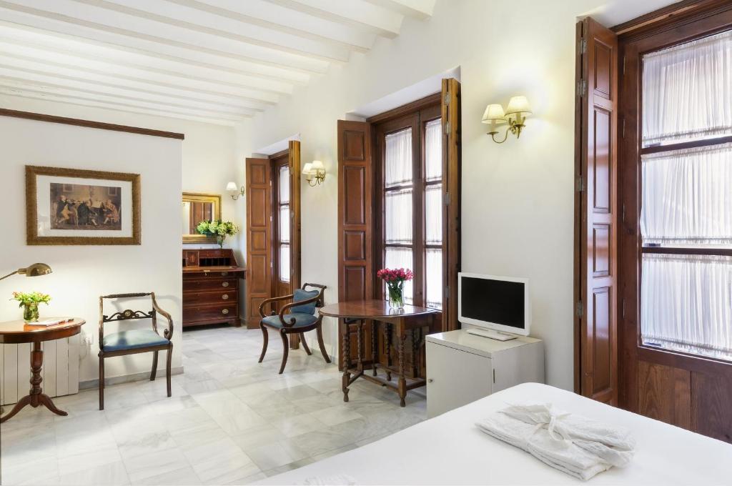 TV a/nebo společenská místnost v ubytování Hotel Amadeus Sevilla