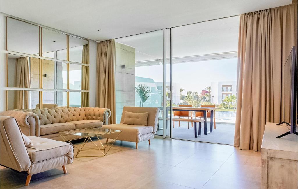 A seating area at Gorgeous Apartment In Chipiona