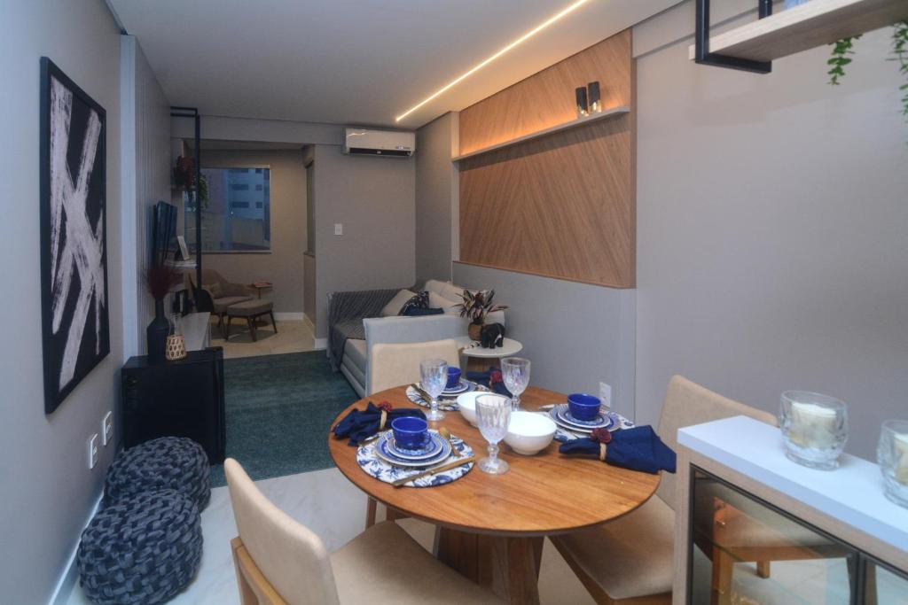 Χώρος καθιστικού στο Apartamento de Luxo em São Luís e Próximo da Praia