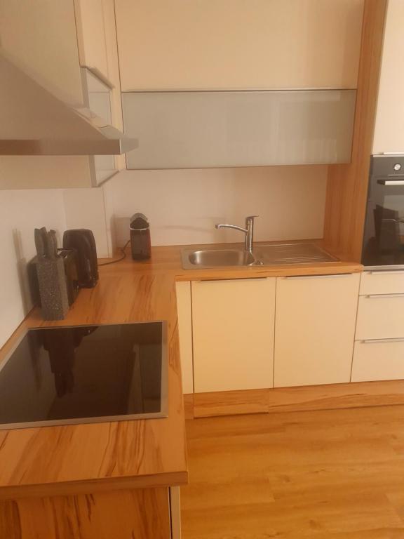 Kuchyň nebo kuchyňský kout v ubytování Ferienhaus Barbara