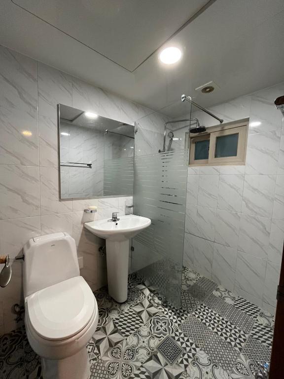 Koupelna v ubytování Ssangma Motel