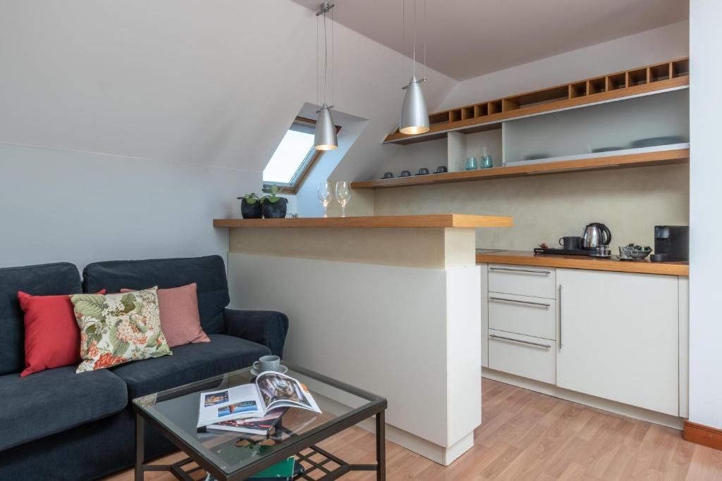 Kuchyň nebo kuchyňský kout v ubytování Art Hotel Prague
