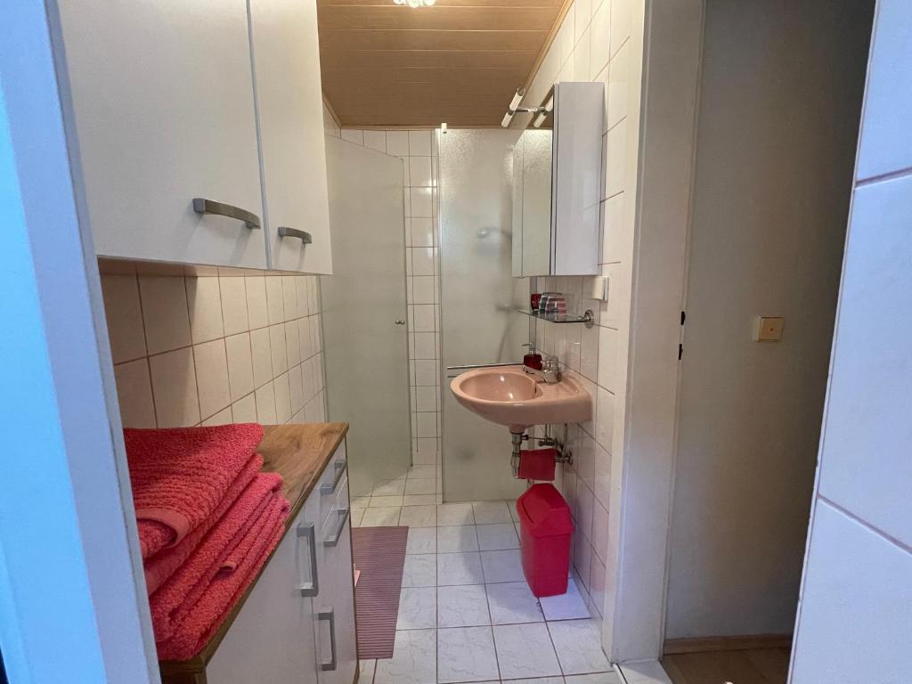 Koupelna v ubytování Gertis Blumenhof Privatzimmer, Ferienwohnung
