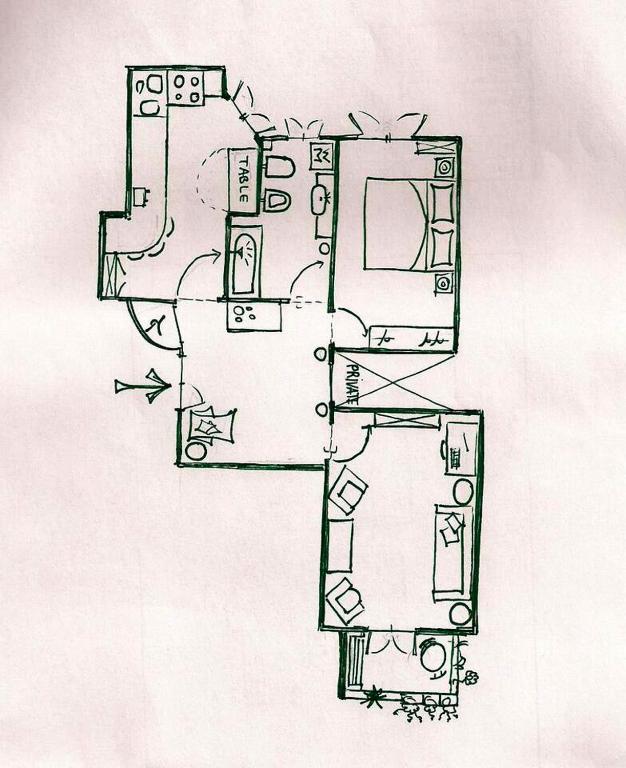 Plán poschodí v ubytovaní Charming Apartment near the Colosseum in Roma - 55 sqm - Balcony