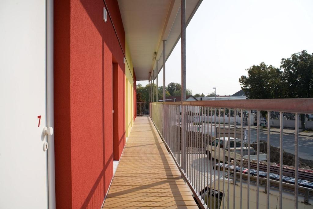 Balkón nebo terasa v ubytování Motel Angern