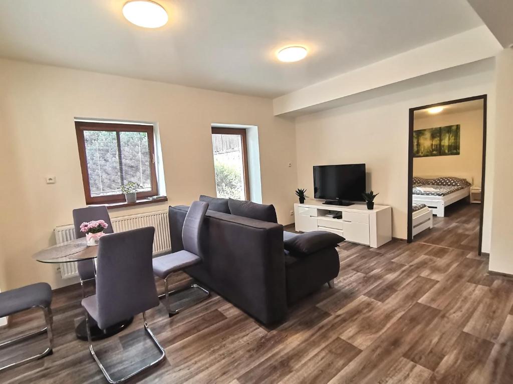 TV a/nebo společenská místnost v ubytování Apartmány Paseky - Jablonec nad Nisou