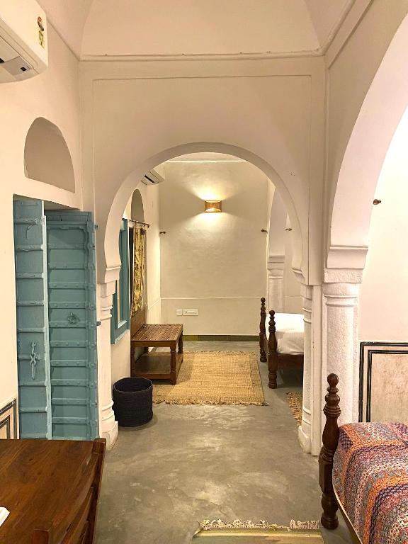 Posezení v ubytování Mandawa Kothi