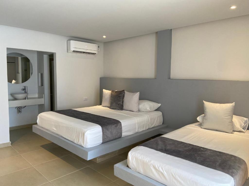 Uma cama ou camas num quarto em Techos Azules