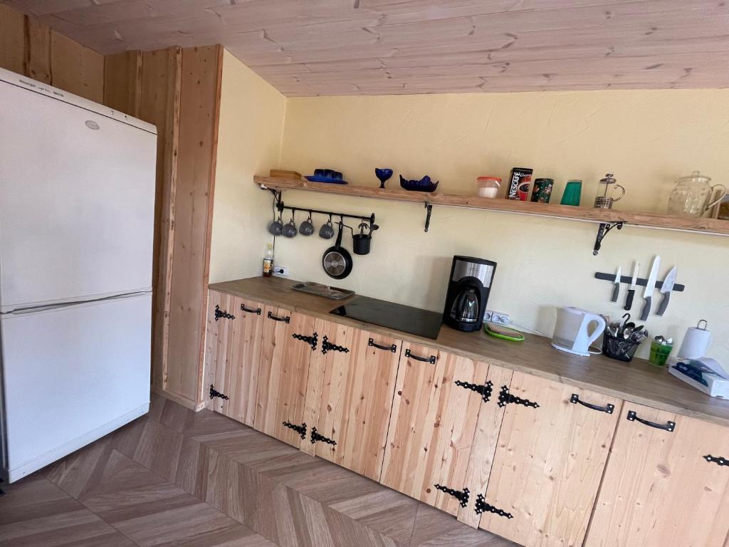 Kuchyň nebo kuchyňský kout v ubytování Käspri Farmstay