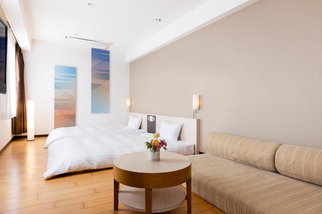Postel nebo postele na pokoji v ubytování Choshi Plaza Hotel