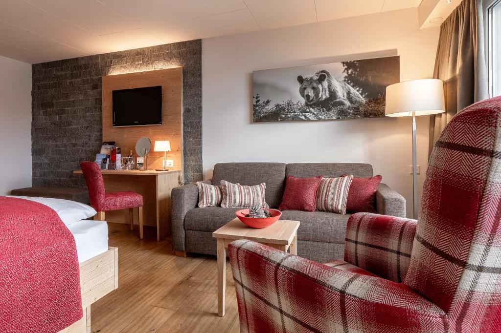 Posezení v ubytování Blatter's Arosa Hotel & Bella Vista SPA