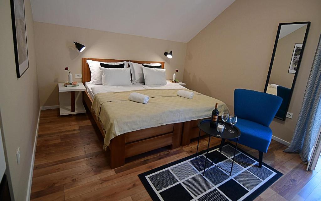 Posteľ alebo postele v izbe v ubytovaní Apartmani Zagi