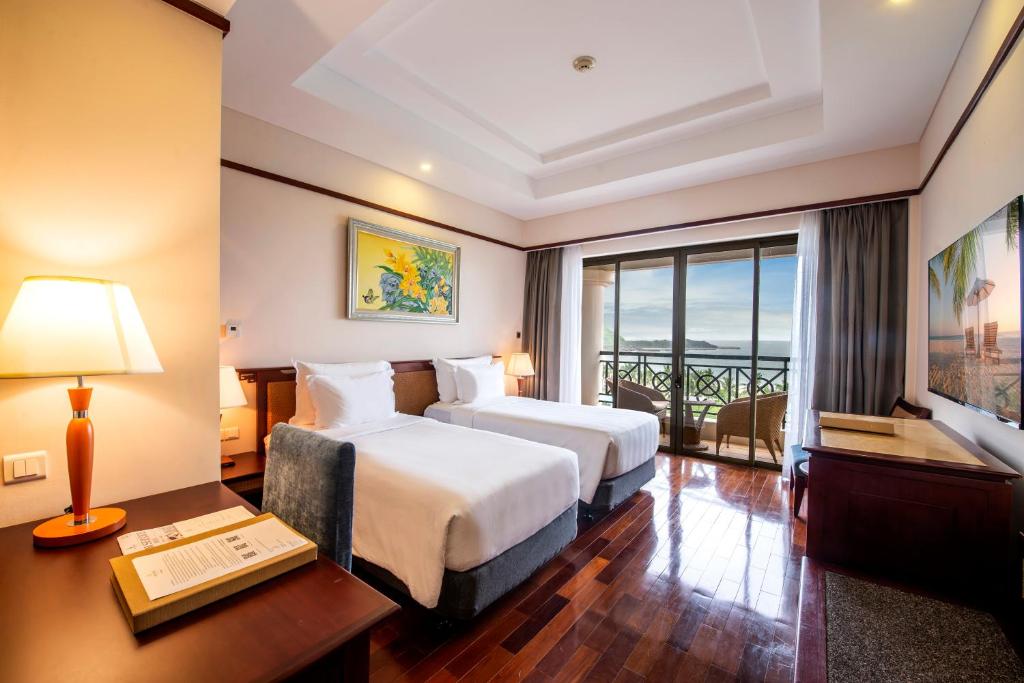 Vinpearl Resort Nha Trangにあるベッド