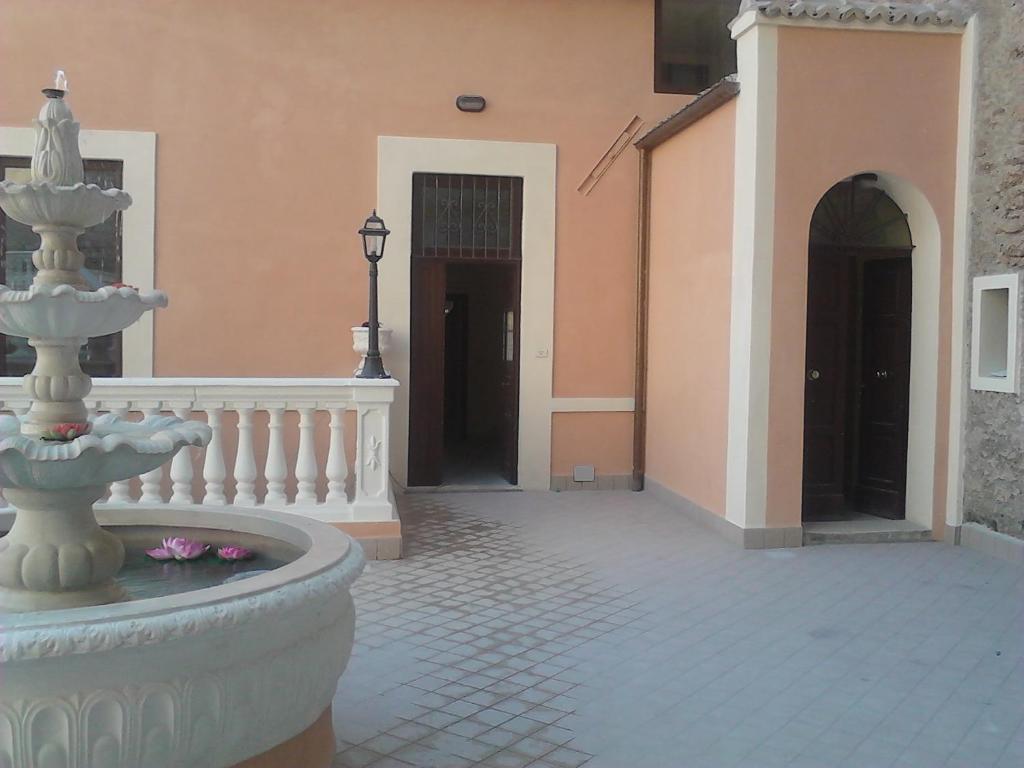 The facade or entrance of Palazzo Moraschi Subiaco