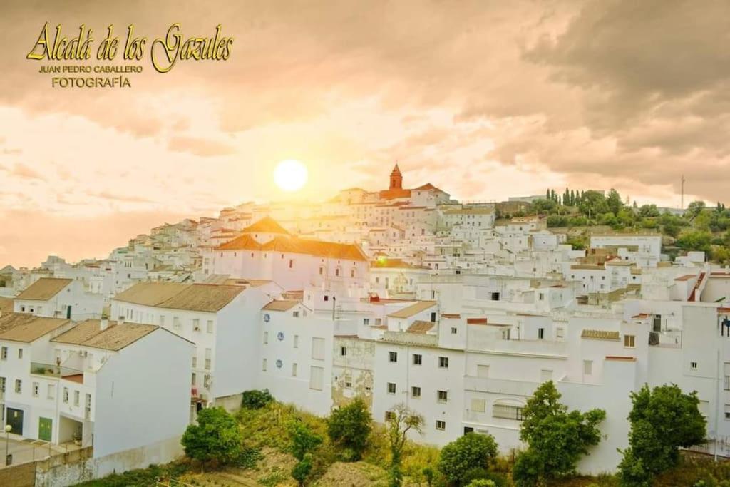 Widok na miasto Alcalá de los Gazules z tego domu wakacyjnego