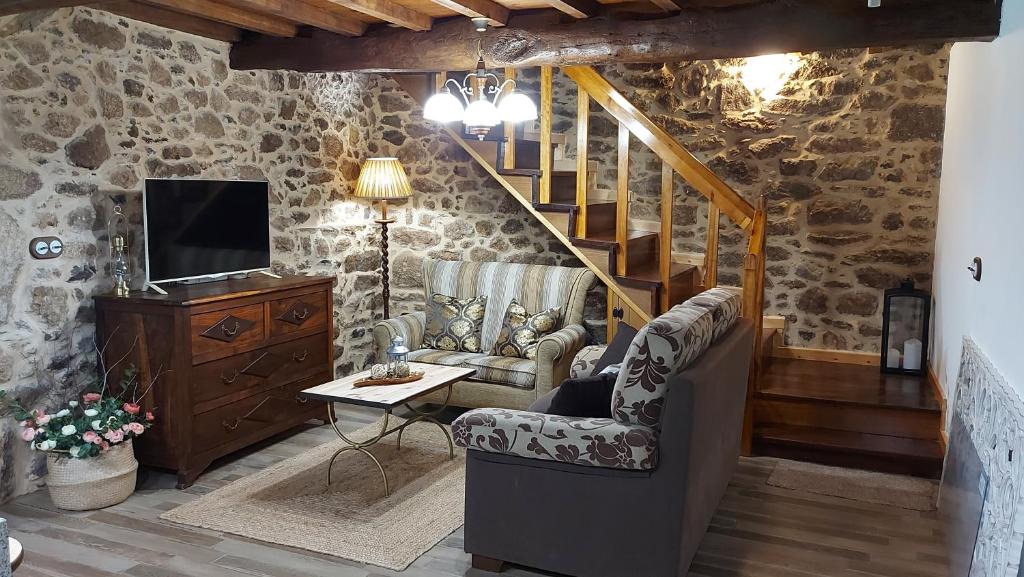 Posezení v ubytování A Casa dos Avós - Vilariño - A Coruña