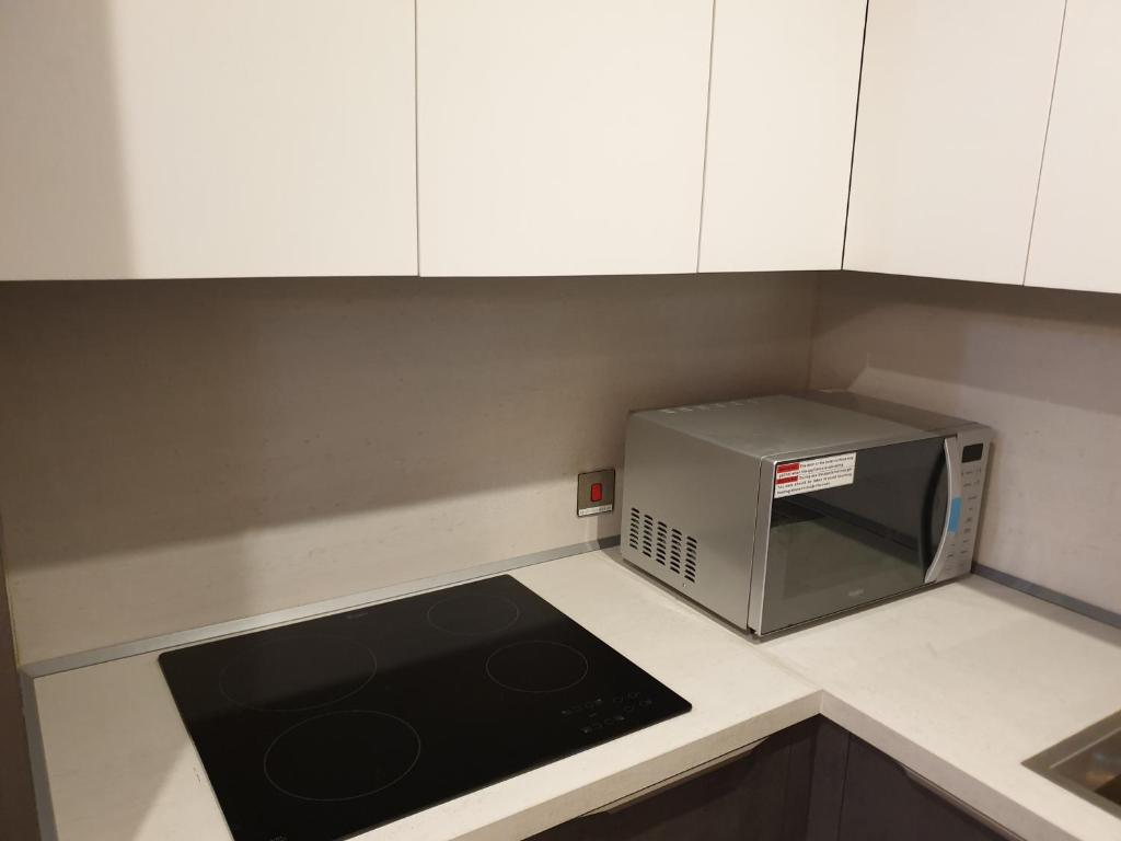 Dapur atau dapur kecil di Terminal Inn Al Mansoura
