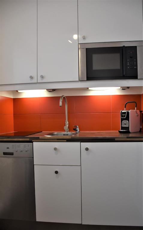 Η κουζίνα ή μικρή κουζίνα στο Studio-Apartment Augarten