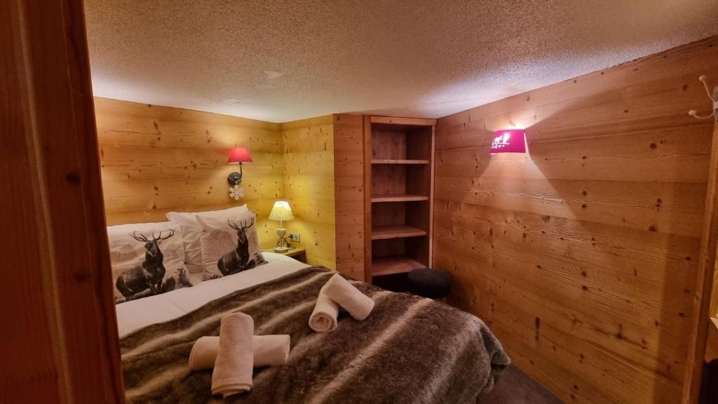 Postel nebo postele na pokoji v ubytování So cosy Val Thorens