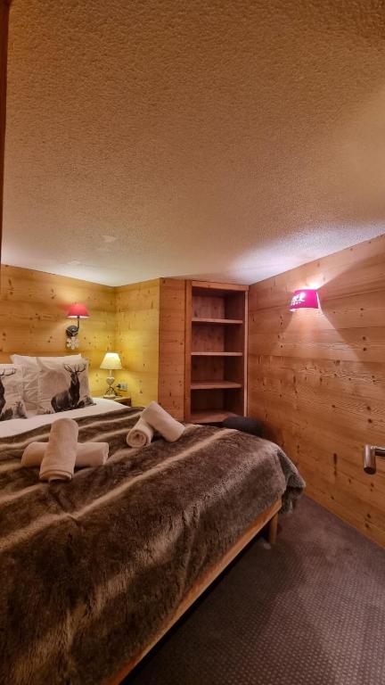 Postel nebo postele na pokoji v ubytování So cosy Val Thorens
