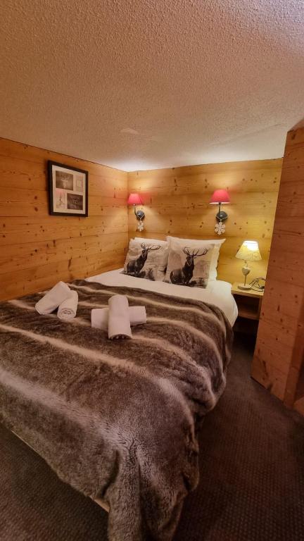 Postel nebo postele na pokoji v ubytování So cosy Val Thorens