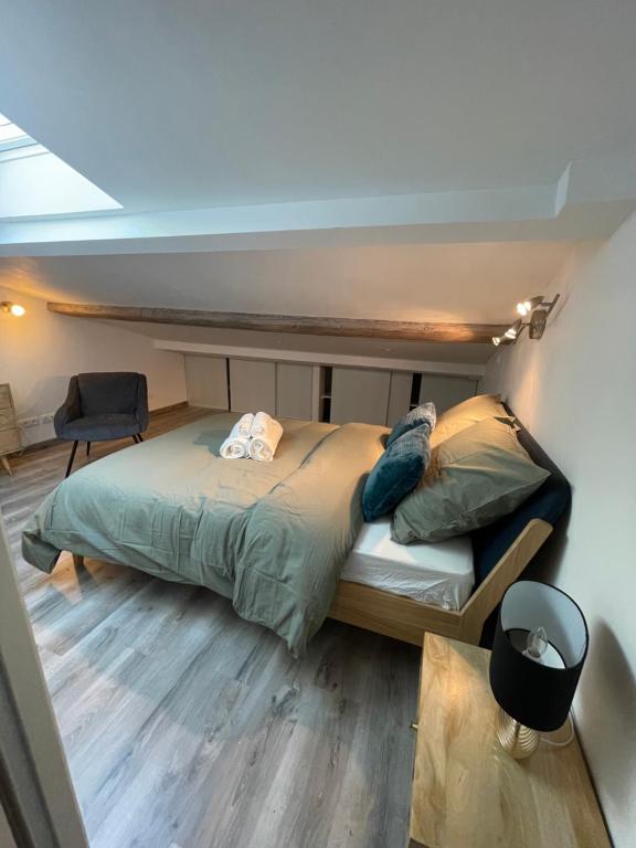 Postel nebo postele na pokoji v ubytování Luxueux Cocon quartier Jean Jaurès/Gare Matabiau