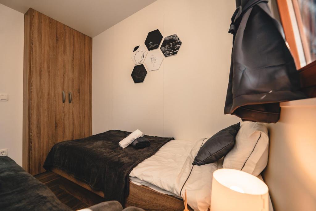 Posteľ alebo postele v izbe v ubytovaní Mobile home Silence