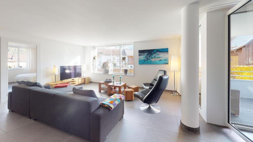 Posezení v ubytování Family Apartment Sot Lantsch-Lenzerheide for 6 persons