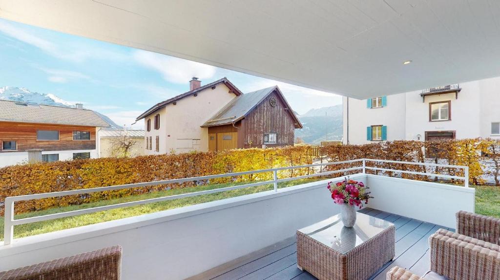 Balkón nebo terasa v ubytování Family Apartment Sot Lantsch-Lenzerheide for 6 persons