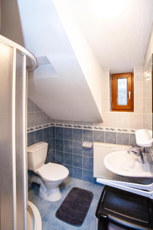 Koupelna v ubytování Apartmány NaVyhlídce